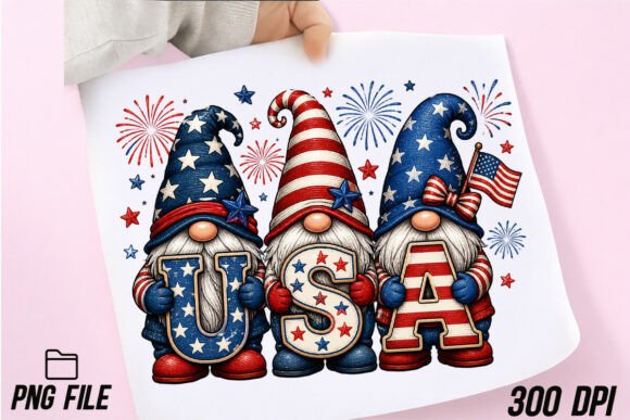 4th of July Gnomes PNG: Funny Fourth of July Design Magic