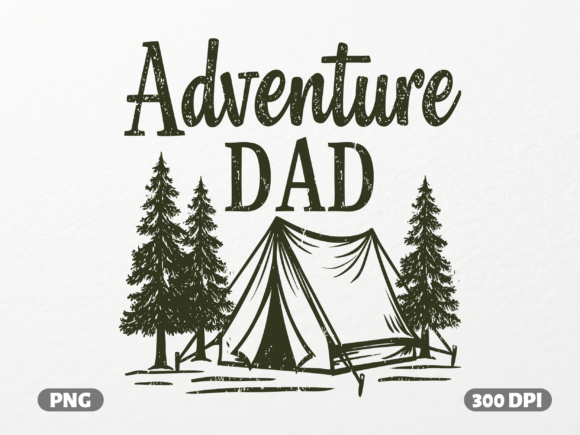Adventure Dad Camping Tent PNG: A Design Asset for the Outdoors