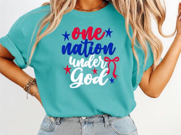 American Patriotic Nation Under God Tee: Bold Typography for Bold Ideas