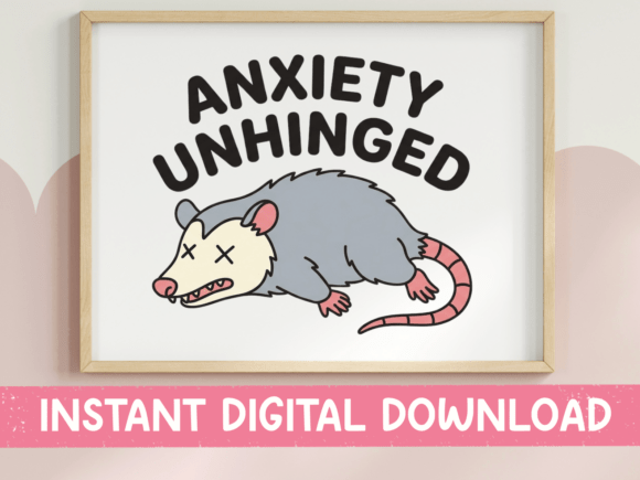 Anxiety Unhinged Possum SVG: A Guide to Dark Humor in Design