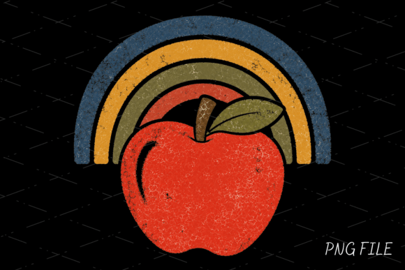 Apple Rainbow Teacher Shirt PNG: A Charming Design for Education