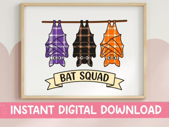 Bat Squad SVG: Plaid Bats for Autumn Crafting