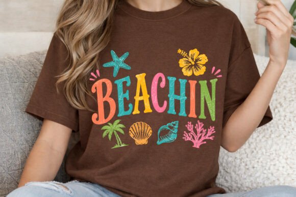 Beachin PNG: Colorful Beach Vibes for Your Summer Designs