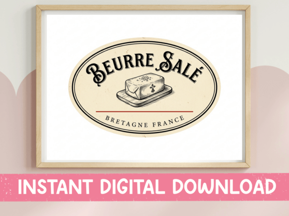Beurre Sale French Butter Vintage Print: A Design Asset for Authentic Branding
