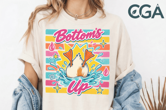 Bottoms Up Duck Png: A Retro Design Asset for Unforgettable Branding