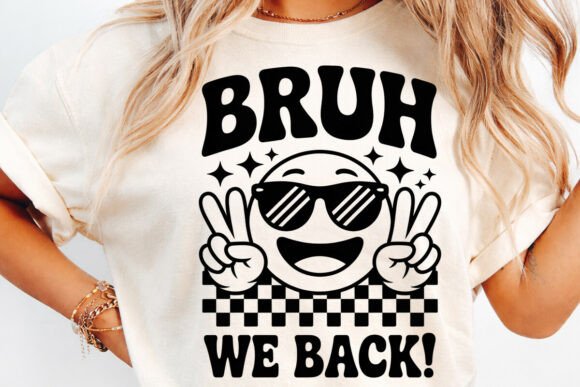 Bruh We Back Retro Smiley PNG: Your Go-To School Season Design