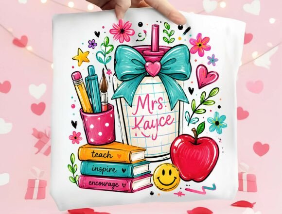 Celebrate Educators with a Customizable Teacher Name PNG