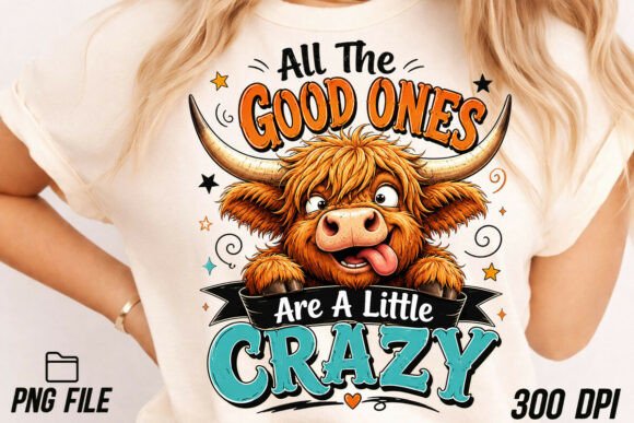 Funny Crazy Highland Cow Sarcastic PNG: A Designer's Take