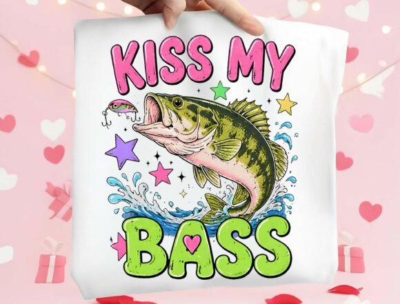 Funny Kiss My Bass PNG: Hooking Humor with Vibrant Design