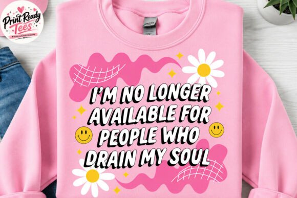 I’m No Longer Available for People PNG: Bold Retro Design