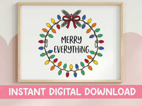 Merry Everything Lights SVG: Your Go-To Festive Design