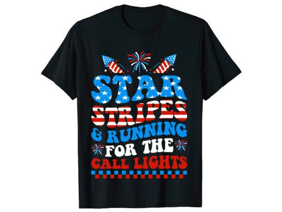 Nurse Star Stripes: A Bold 4th of July T-Shirt Design