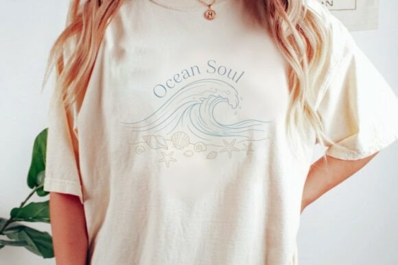 Ocean Wave Seashells Beach Design: Coastal Charm for Modern Projects