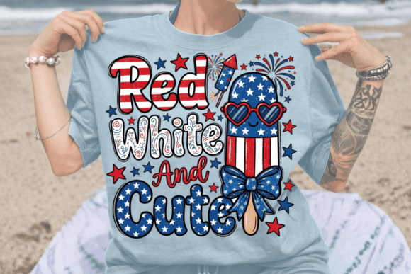 Red White and Cool: A Fourth of July PNG for Bold Designs