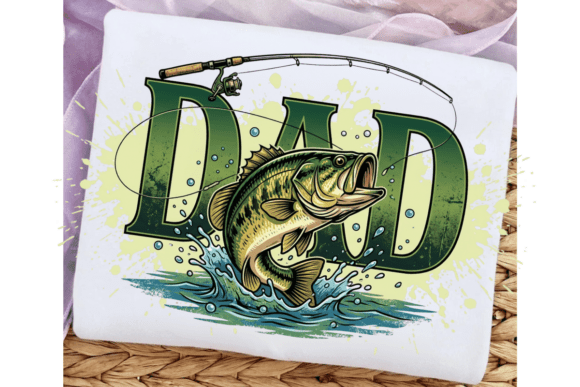 Retro Fishing Dad PNG: Creative Applications for Bass Fishing Designs