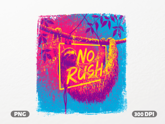 Slow Down Your Design: The Vibrant Neon Sloth 