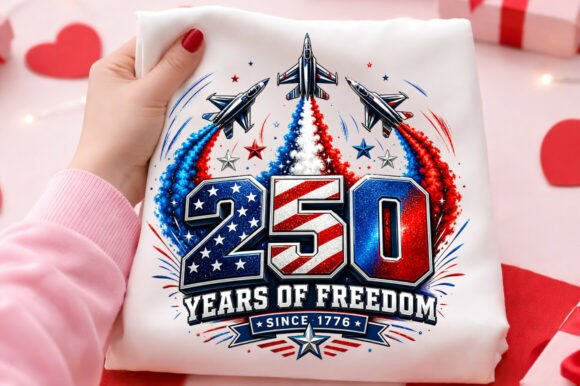 USA 250 Patriotic Airshow PNG Design for Creators